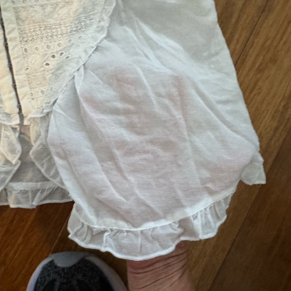 Free People White Ruffled Blouse - Picture 5 of 7